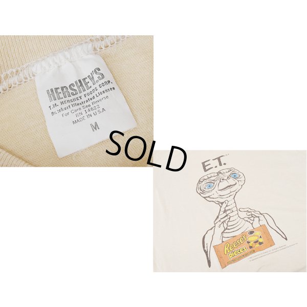 画像2: 【80's】【USA製】【ビンテージ】【HERSHEY's】ハーシーズ【ET】イーティー【ET Reese's pieces】【ベージュ】【Tシャツ】【サイズM】 