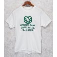 画像1: 【ワンウォッシュ】ほぼ未使用 80's【USA製】【ビンテージ】HERITAGE BANK【クリーム×緑文字】プリント【Tシャツ】【サイズＬ】<br> (1)