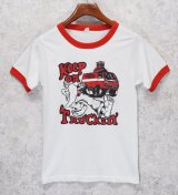 80's【USA製】ビンテージ【SCREEN STARS】スクリーンスターズ【白×赤リンガー】【Keep on Truckin】リンガーT【Tシャツ】【サイズＳ】 