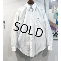 【デッドストック】90’s USA製【ビンテージ】【ブルックスブラザーズ】Brooks Brothers【Makers】【無地】【白】【長袖シャツ】【16-4】 