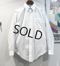 【デッドストック】90’s USA製【ビンテージ】【ブルックスブラザーズ】Brooks Brothers【Makers】【無地】【白】【長袖シャツ】【16-4】 