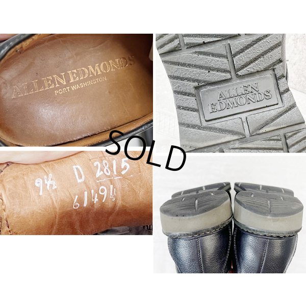 画像2: USA製【アレンエドモンズ】【Allen Edmonds】【黒】【プレーントゥ】【9 1/2 D】【27.5cm程度】 