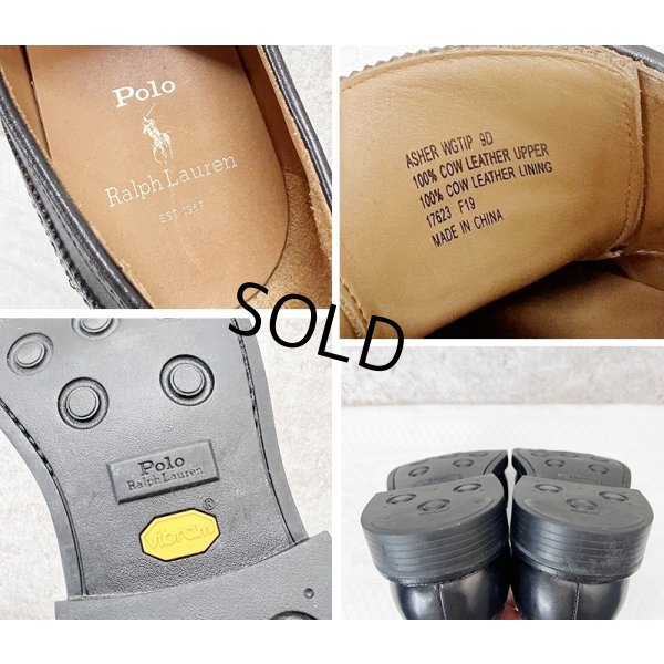 画像2: 程度良好【ビンテージ】【ラルフローレン】【POLO RALPH LAUREN】【黒】【ウィングチップシューズ】【9D】【27cm程度】 