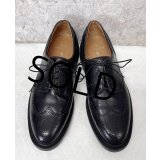 程度良好【ビンテージ】【ラルフローレン】【POLO RALPH LAUREN】【黒】【ウィングチップシューズ】【9D】【27cm程度】 