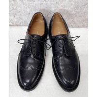 程度良好【ビンテージ】【ラルフローレン】【POLO RALPH LAUREN】【黒】【ウィングチップシューズ】【9D】【27cm程度】 
