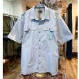 画像1: ビンテージ【パタゴニア】patagonia【水色】チェック ポリコットン 半袖シャツ【サイズXL】<br> (1)