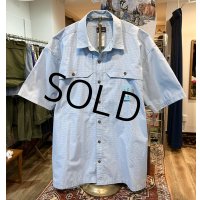 ビンテージ【パタゴニア】patagonia【水色】チェック ポリコットン 半袖シャツ【サイズXL】 