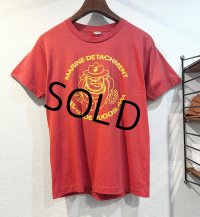 80’s【USA製】ビンテージ【スクリーンスターズ】【USMC】【ブルドッグ】【赤】Tシャツ【サイズＬ】 