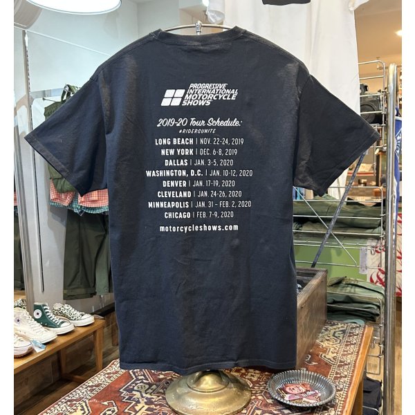 画像3: ビンテージ Port&Company【RIDERS UNITE】ヘルメット【黒】Tシャツ【サイズL】 