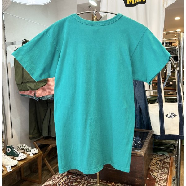 画像3: 【〜90's】【USA製】【ビンテージ】【チャンピオン】【Champion】胸ロゴプリント【エメラルド】【プリントTシャツ】【サイズM】 