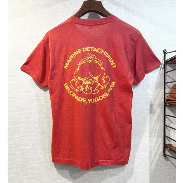 画像3: 80’s【USA製】ビンテージ【スクリーンスターズ】【USMC】【ブルドッグ】【赤】Tシャツ【サイズＬ】 