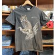 画像1: 【90's】【ビンテージ】【Hanes】ヘインズ【フクロウ】プリント【黒】【Tシャツ】【サイズS】<br> (1)