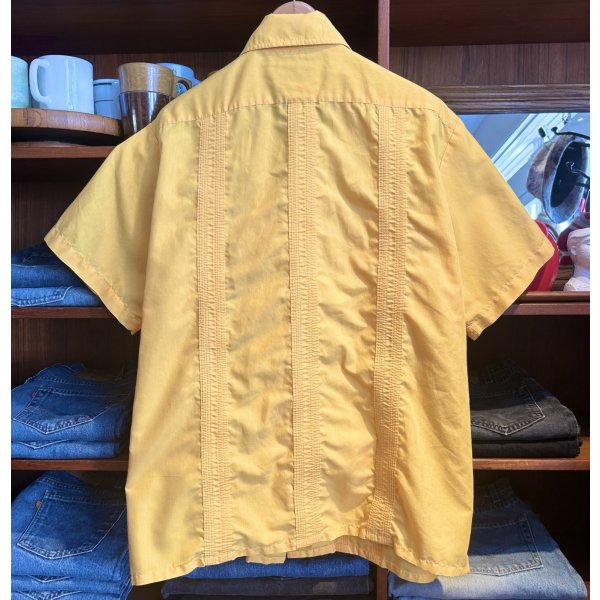 画像3: 【90’s】ビンテージ【GUAYABERA】グァジャベーラ 黄色【キューバシャツ】半袖開襟シャツ【XL程度】  