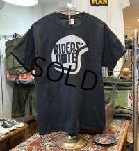 ビンテージ Port&Company【RIDERS UNITE】ヘルメット【黒】Tシャツ【サイズL】 