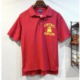 画像1: 90’s USA製 ビンテージ チャンピオン【CENTRALL BOWLING】ボーリング 赤色【ポロシャツ】【サイズL】<br> (1)
