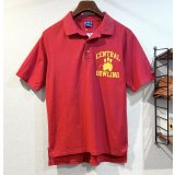 90’s USA製 ビンテージ チャンピオン【CENTRALL BOWLING】ボーリング 赤色【ポロシャツ】【サイズL】 