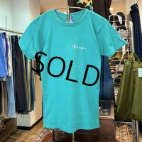 【〜90's】【USA製】【ビンテージ】【チャンピオン】【Champion】胸ロゴプリント【エメラルド】【Tシャツ】【サイズM】 