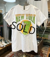 ビンテージ【GILDAN】ギルダン NEW YORK LYLE LYLE CROCODILE ライルライルクロコダイル ワニｘ猫【白】Tシャツ【サイズＭ】シング・フォー・ミー、ライル 