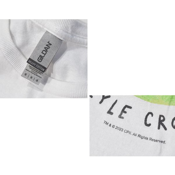 画像2: ビンテージ【GILDAN】ギルダン NEW YORK LYLE LYLE CROCODILE ライルライルクロコダイル ワニｘ猫【白】Tシャツ【サイズＭ】シング・フォー・ミー、ライル 