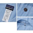 画像2: ビンテージ【パタゴニア】patagonia【水色】チェック ポリコットン 半袖シャツ【サイズXL】<br> (2)