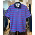 画像1: ~90's【ビンテージ】【L.L.Bean】【L.L.ビーン】カスコベイ【青×紫】【ボーダー】【ポロシャツ】L程度<br> (1)