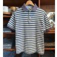 画像1: ~90's【ビンテージ】【L.L.Bean】【L.L.ビーン】カスコベイ【青×水色】【ボーダー】【ポロシャツ】L程度<br> (1)