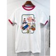 画像1: 【デッドストック】【ビンテージ】【HOT TOPIC】【Let's Summer Demons】【白ｘ赤】【リンガーTシャツ】【サイズM】<br> (1)