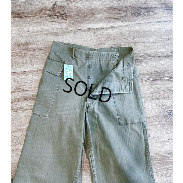 画像1: 40's【ビンテージ】【米軍実物】U.S.ARMY【M43】HBTパンツ【32X33】 