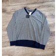 画像1: デッドストック【未使用品】【ビンテージ】【Brooks Brothers】【ブルックスブラザーズ】【紺×白ボーダー】【Vネックセーター】サイズＭ<br> (1)