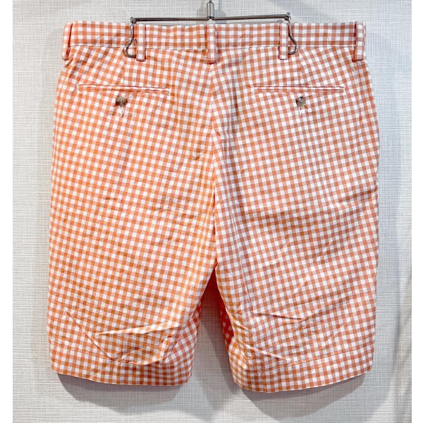 画像3: 【ラルフローレン】【オレンジ×白】【ギンガムチェック】【ショートパンツ】コットンパンツ 【短パン】【ショーツ】【W34】 