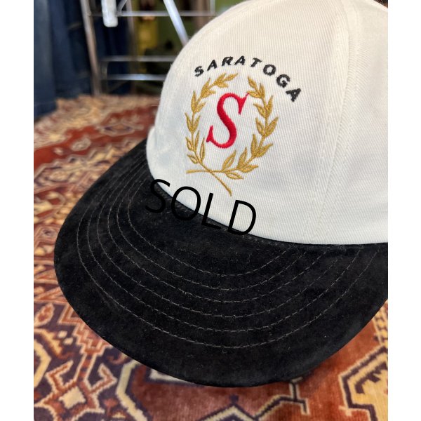 画像6: 【デッドストック】【90's~】【USA製】【ビンテージ】【SARATOGA】【白×黒】【スエード】帽子【ベースボールキャップ】 