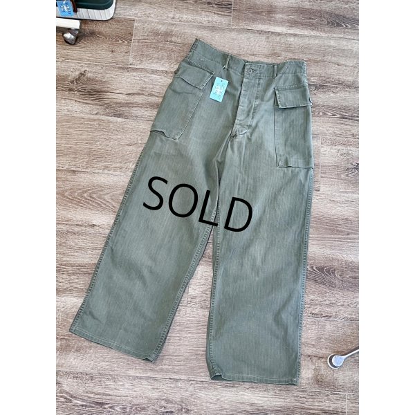 画像2: 40's【ビンテージ】【米軍実物】U.S.ARMY【M43】HBTパンツ【32X33】 