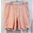 画像1: 【ラルフローレン】【オレンジ×白】【ギンガムチェック】【ショートパンツ】コットンパンツ 【短パン】【ショーツ】【W34】<br> (1)