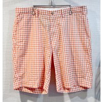 【ラルフローレン】【オレンジ×白】【ギンガムチェック】【ショートパンツ】コットンパンツ 【短パン】【ショーツ】【W34】 
