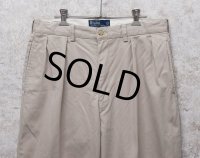 ビンテージ【ラルフローレン】POLO RALPH LAUREN【ベージュ】ANDREW PANTS【アンドリューパンツ】【２タック】【コットンパンツ】【34×30】 