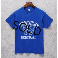 80’s【USA製】ビンテージ【スクリーンスターズ】【KENTUCKY BASKET BALL】【虎】【青】Tシャツ【M程度】 