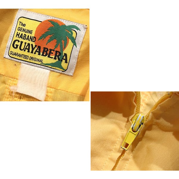 画像2: 【90’s】ビンテージ【GUAYABERA】グァジャベーラ 黄色【キューバシャツ】半袖開襟シャツ【XL程度】  