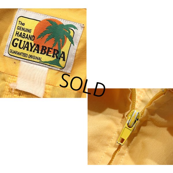 画像2: 【90’s】ビンテージ【GUAYABERA】グァジャベーラ 黄色【キューバシャツ】半袖開襟シャツ【XL程度】  