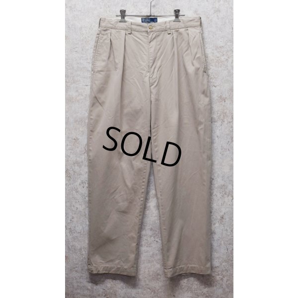 画像3: ビンテージ【ラルフローレン】POLO RALPH LAUREN【ベージュ】ANDREW PANTS【アンドリューパンツ】【２タック】【コットンパンツ】【34×30】 