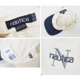 画像2: 【デッドストック】90’ｓ【ビンテージ】【nautica】【ノーティカ】【生成り×ブルーグレー】ロゴ入り【コットンキャップ】<br> (2)