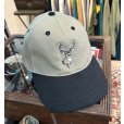 画像1: デッドストック 【ビンテージ】【NORTH DAKOTA】【ベージュ×黒】鹿刺繡【ベースボールキャップ】<br> (1)