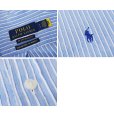 画像2: ビンテージ 【POLO RALPH LAUREN】【ラルフローレン】【RL UNTUCKED FIT】【青×白】ストライプ【シアサッカー】半袖シャツ 【サイズS】 <br> (2)