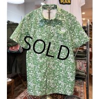 【コロンビア】【Columbia】ビンテージ【PFG】魚ｘギター 緑【半袖フィッシングシャツ】【サイズＳ】 