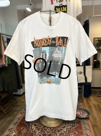 90's【USA製】 ビンテージ【FRUIT OF THE LOOM 】フルーツオブザルーム【The Honeymooners】ハネムーナーズ【ADDRESS THE BALL】白【 Tシャツ】【サイズXL】 