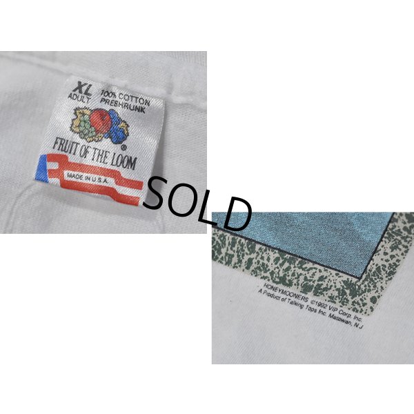 画像2: 90's【USA製】 ビンテージ【FRUIT OF THE LOOM 】フルーツオブザルーム【The Honeymooners】ハネムーナーズ【ADDRESS THE BALL】白【 Tシャツ】【サイズXL】 