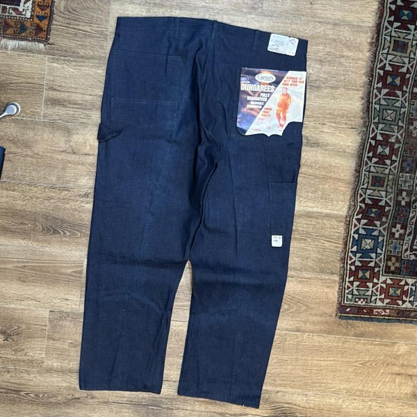 画像5: ~70's【デッドストック】USA製【ビンテージ】【Carter's】カーターズ【デニム】【ペインターパンツ】【紺】【42ｘ30】 