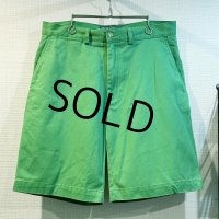 90's~【ビンテージ】【POLO RALPH LAUREN】ラルフローレン【緑】PROSPECT SHORT【ショートパンツ】【短パン】【コットンショーツ】【W３２】 