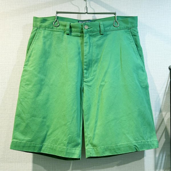 画像1: 90's~【ビンテージ】【POLO RALPH LAUREN】ラルフローレン【緑】PROSPECT SHORT【ショートパンツ】【短パン】【コットンショーツ】【W３２】 