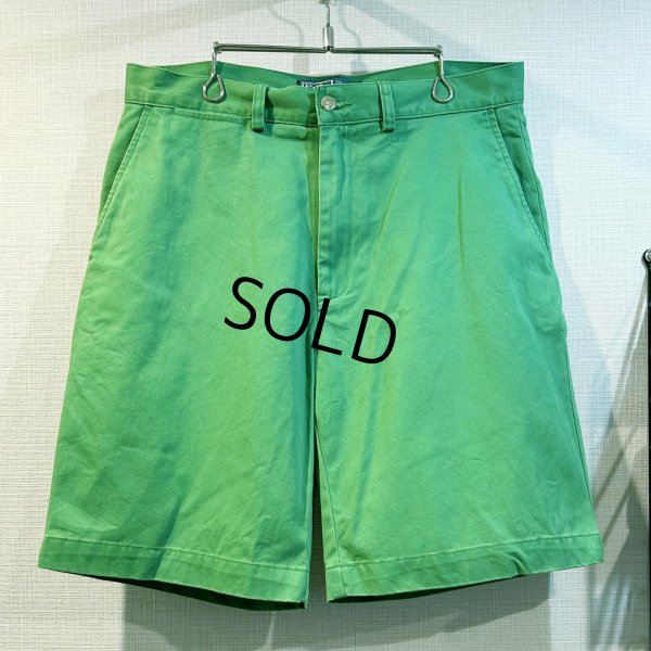 画像1: 90's~【ビンテージ】【POLO RALPH LAUREN】ラルフローレン【緑】PROSPECT SHORT【ショートパンツ】【短パン】【コットンショーツ】【W３２】 