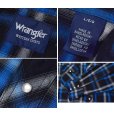画像2: 【Wrangler】ラングラー【ビンテージ】【黒×青】オンブレチェック シャドーチェック【ウエスタンシャツ】【サイズL】 <br> (2)